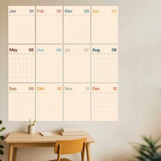 Wandkalender aus zwoelf einzelnen Postern