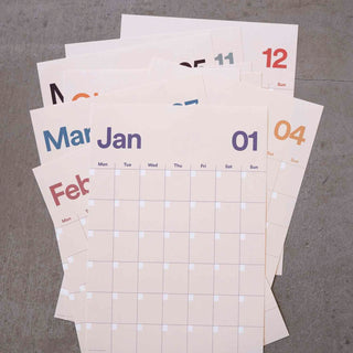 Yearcalendar Wandkalender undatiert A3
