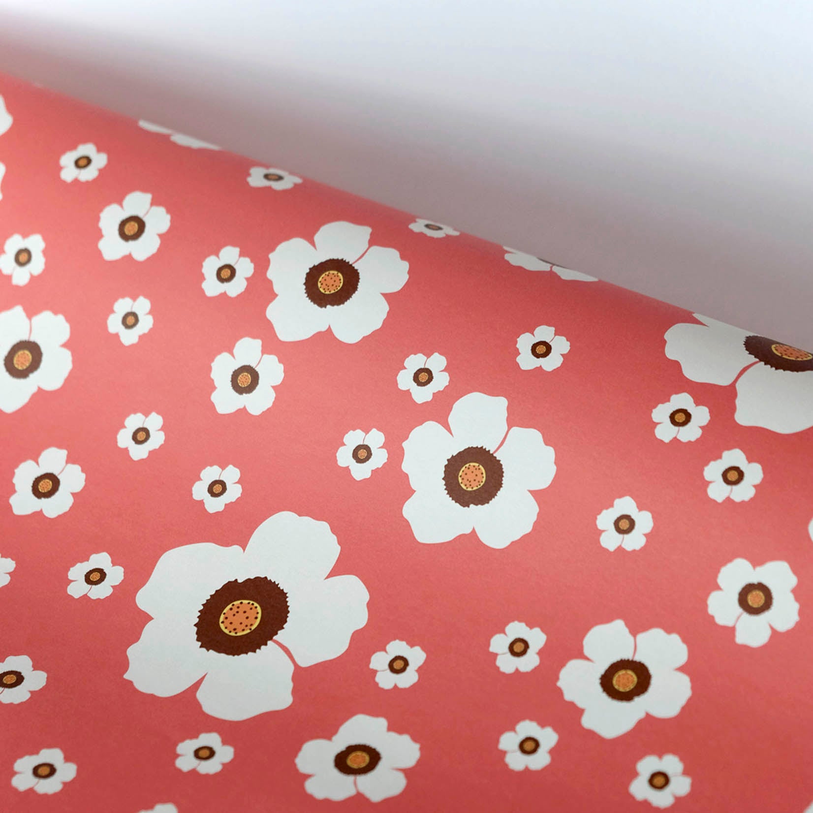 Haferkorn & Sauerbrey Geschenkpapier aus Berlin Feinstpapier Offsetdruck Big Flowers Blumen bunt Blümchen