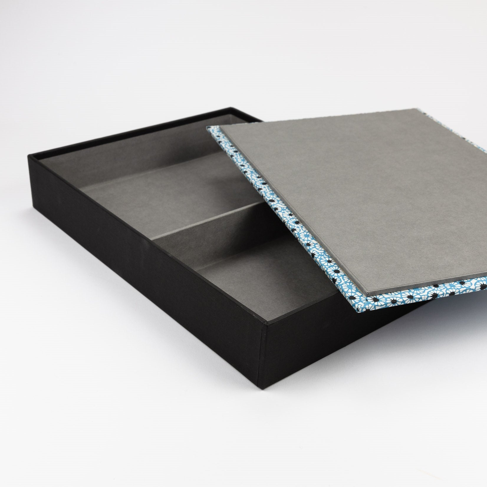 oh papier Flache Box A4 blau Chiyogami Ablage Dokumentenablage Organizer