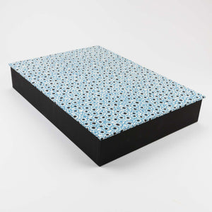 oh papier Flache Box A4 blau Chiyogami Ablage Dokumentenablage Organizer