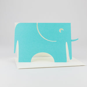 cut&make Kate Bowden Klappkarte Karte The Blue Elephant Elefant