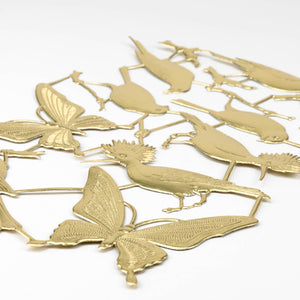 Dresdner Ornamente Pappen Poesiealbum Tischdeko Vögel Schmetterlinge gold