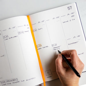 FOX & POET Organiser Notizbuch Make things happen dunkelgrau dark grey Goalbook