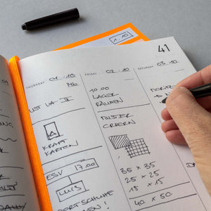 FOX & POET Organiser Notizbuch Make things happen dunkelgrau dark grey Goalbook