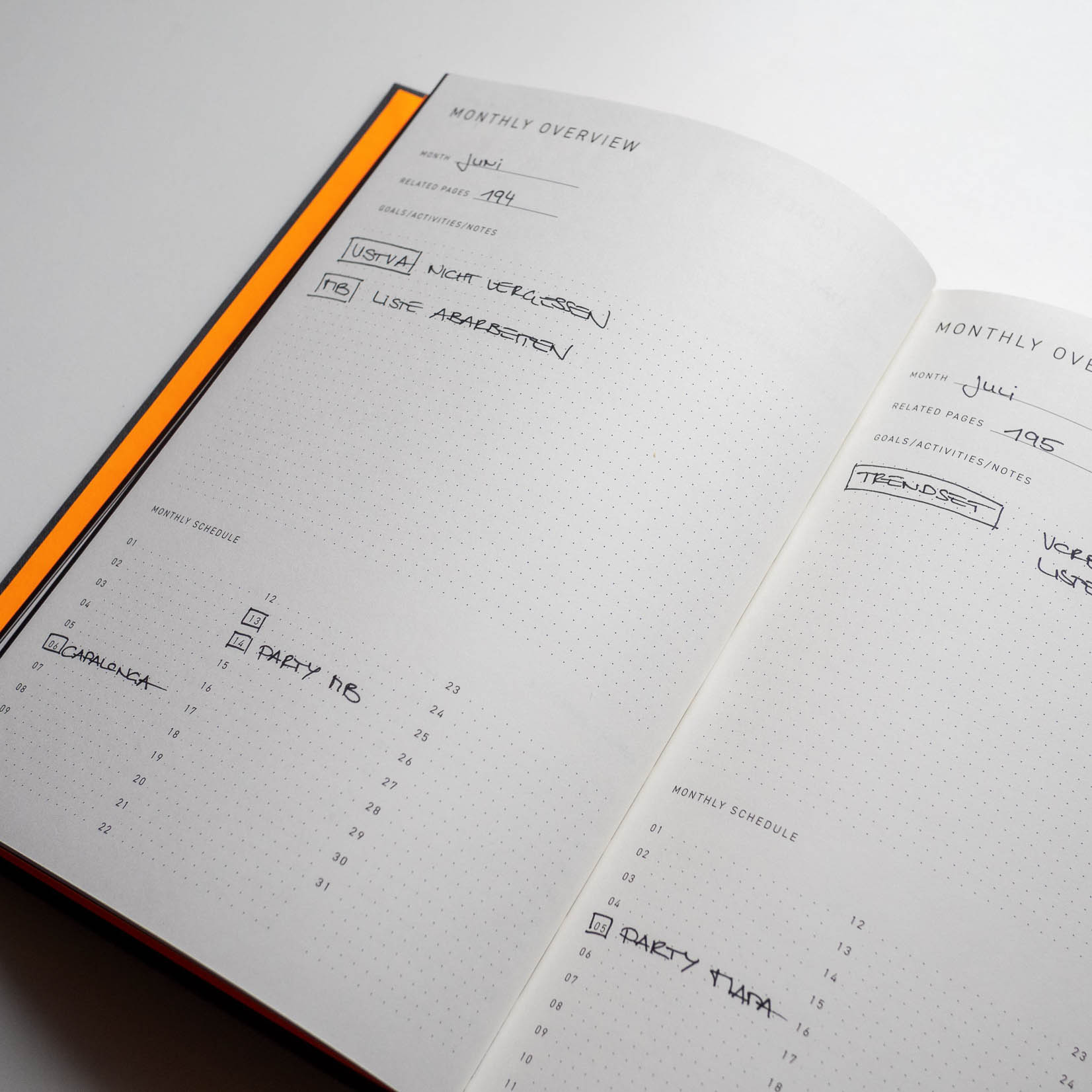 FOX & POET Organiser Notizbuch Make things happen dunkelgrau dark grey Goalbook