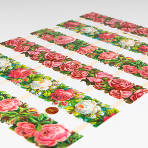 Glanzbilder Poesiealbum Bilder Oranamente Blumen Blumenbordüre Bordüre