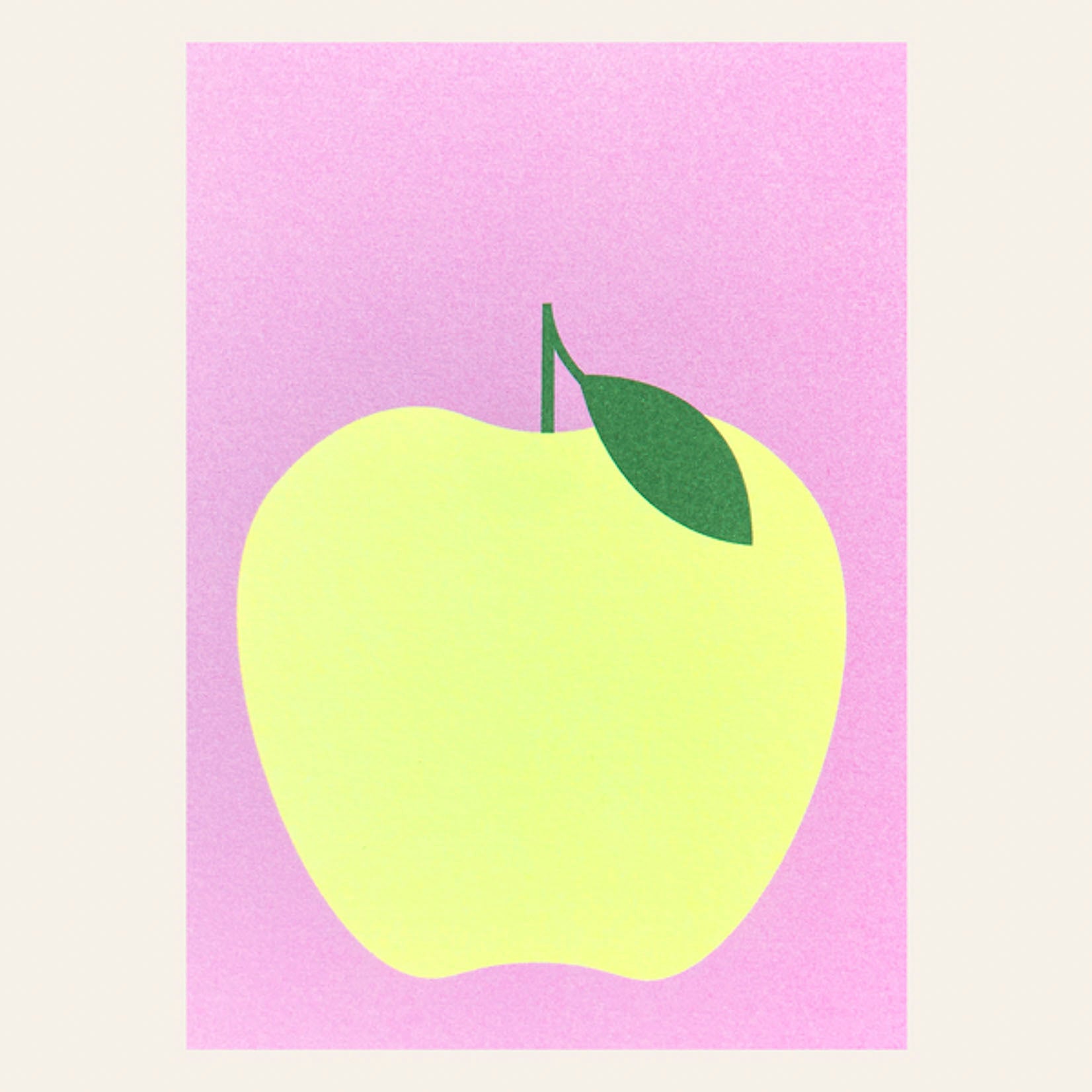 Herr & Frau Rio Karte Postkarte Risographie Riso Druck Apfel Apple Obst
