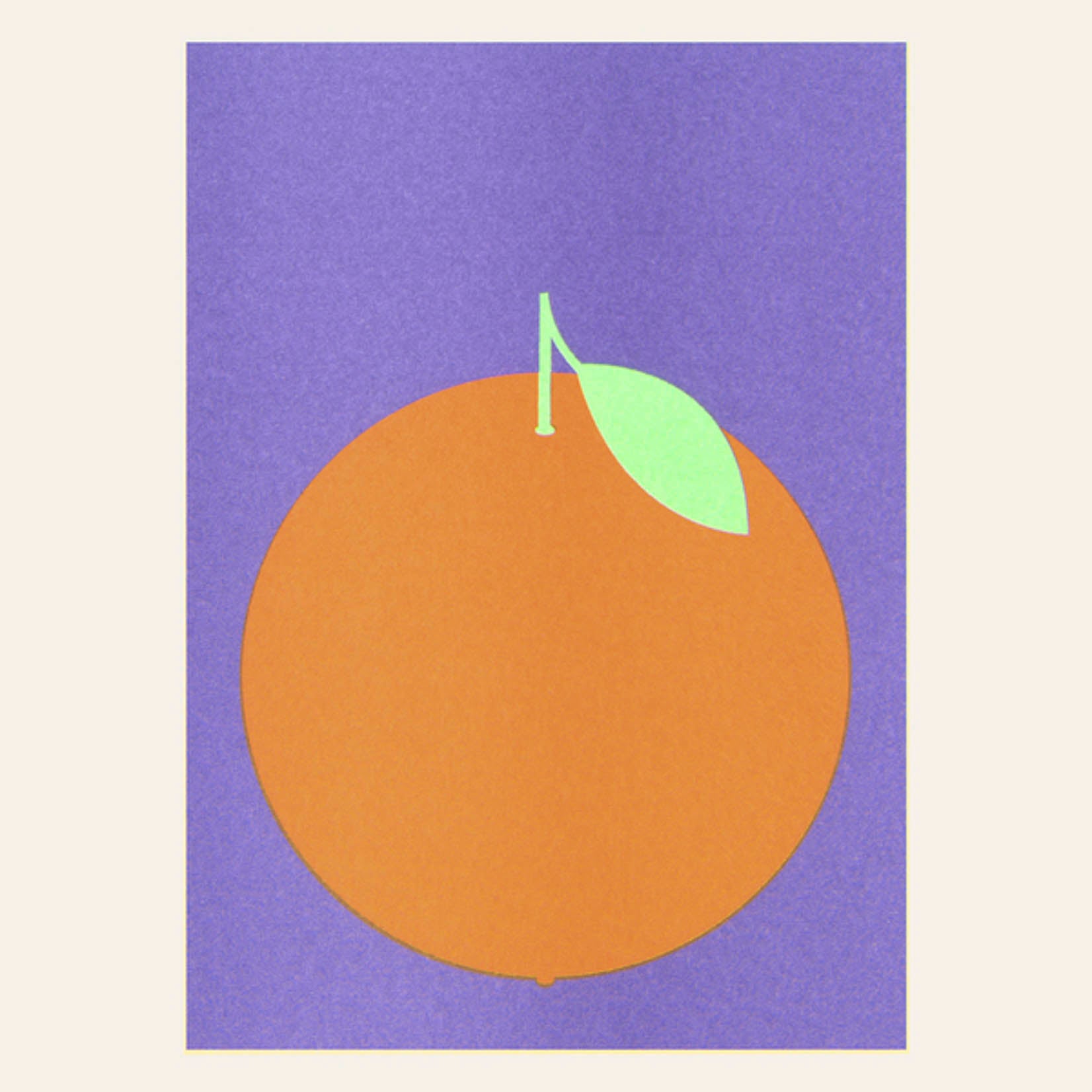 Herr & Frau Rio Karte Postkarte Risographie Riso Druck Orange Orange Zitrusfrucht Obst