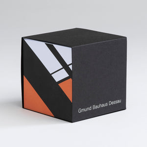 Gmund Büttenfabrik Büttenpapier Bauhaus Dessau Cube Notizblock Orange