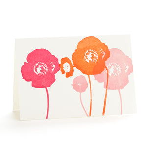 Ilee Papergoods Letterpress Karte Grusskarte Mohnblumen Blumen Blüte