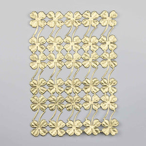 Dresdner Ornamente Pappen Glücksklee Kleeblatt Klee Glücksbringer gold
