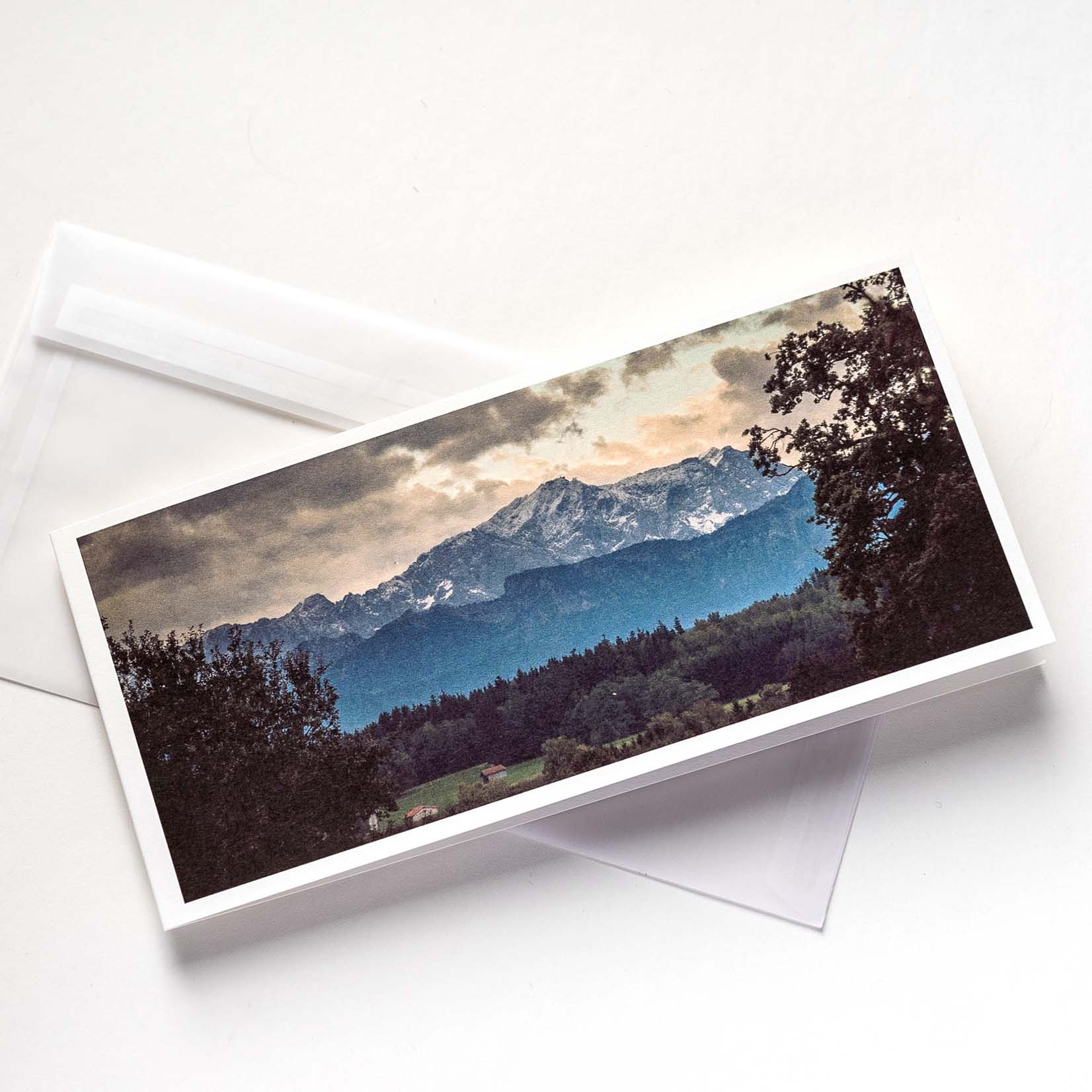 Johann Hinrichs Karte Zugspitze Klappkarte Postkarte Alpen Bayern
