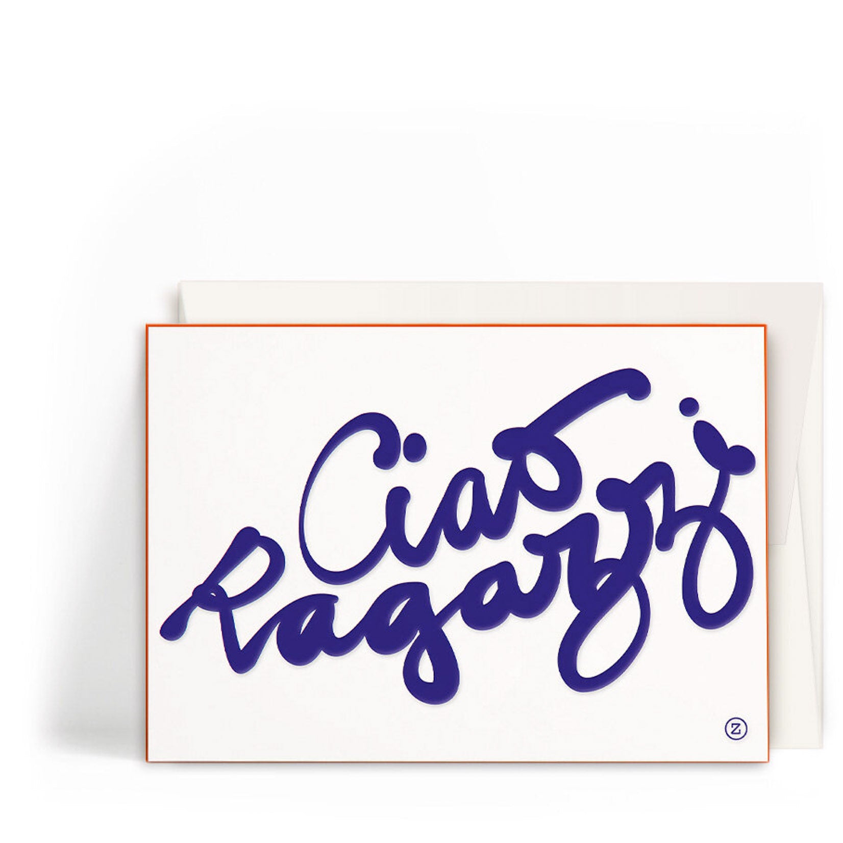 Werkstatt Höflich Letterpress Gestalten Postkarte Ciao Ragazzi