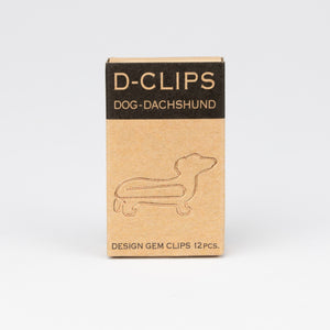 Midori D-Clips Büroklammern Dachshund Dackel Hund Hündchen gold