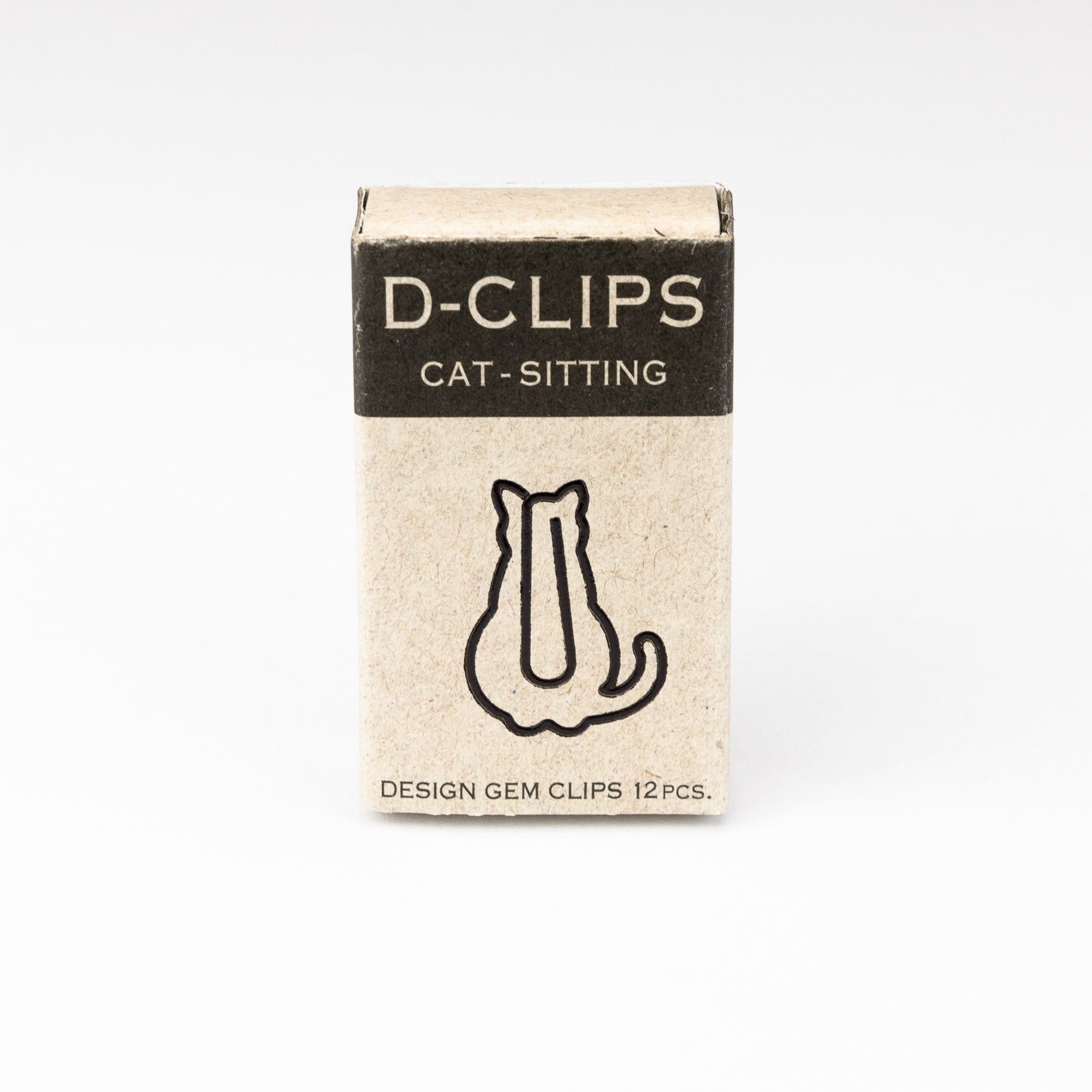 Midori D-Clips Büroklammern Katze Mini Cat Sitting Büroklammer Clip schwarz