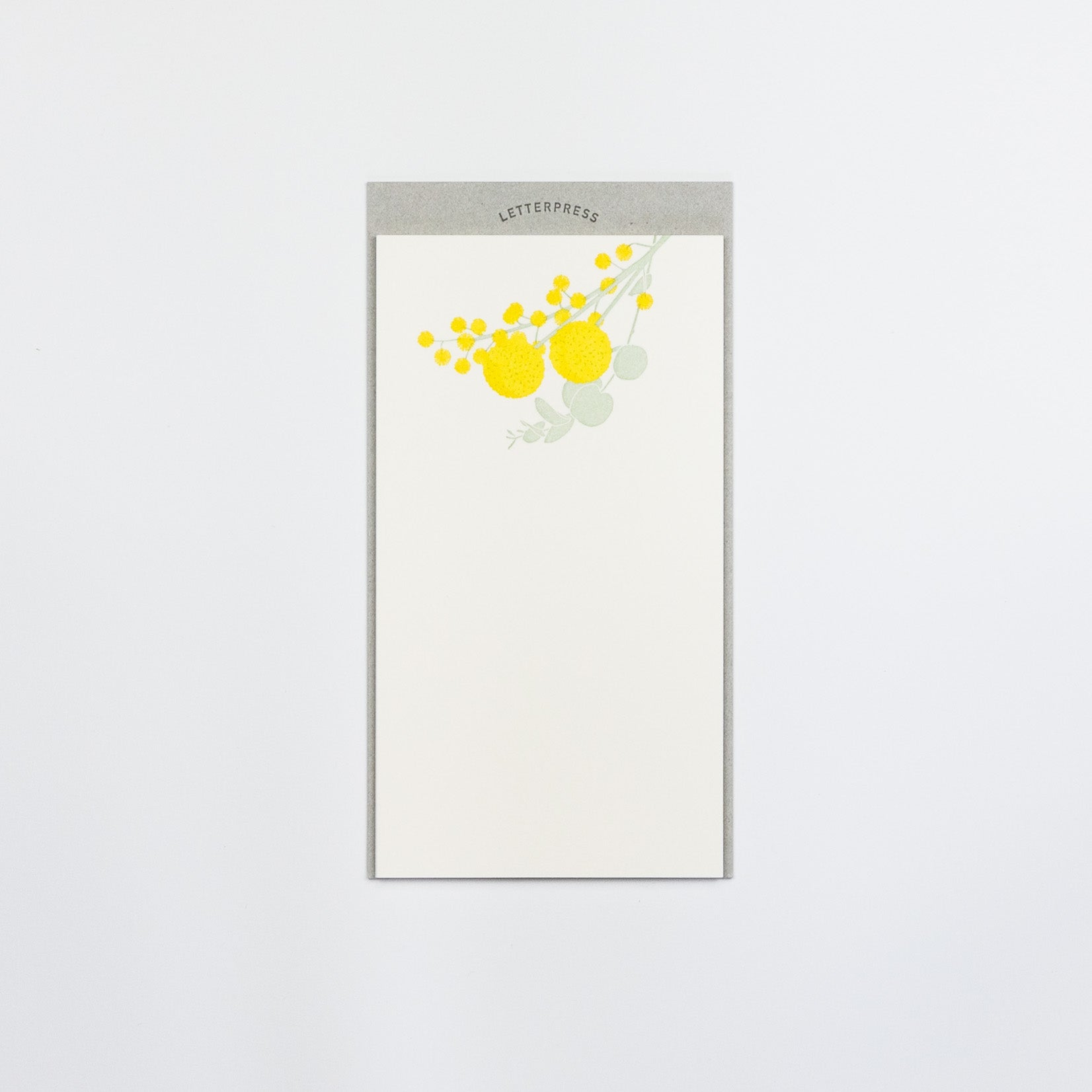 Midori Briefpapier Block gelbe Blumen japanisches Design One Stroke Letterpress Set
