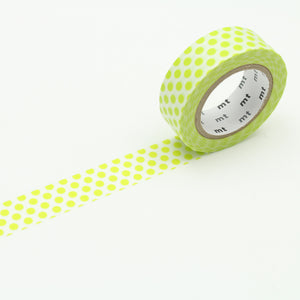 mt masking tape dots lime