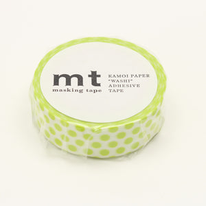 mt masking tape dots lime