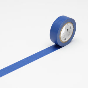 mt masking tape japanisches washi tape Reispapier uni einfarbig ruri blau mittelblau