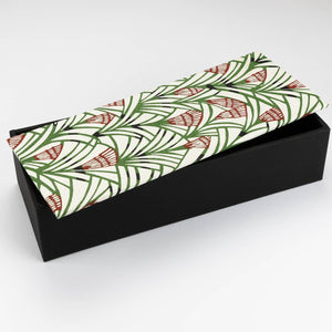 oh papier rechteckige Box Ablage Schachtel Schilfreigen Schilf Blätter aus japanischem Chiyogami Papier