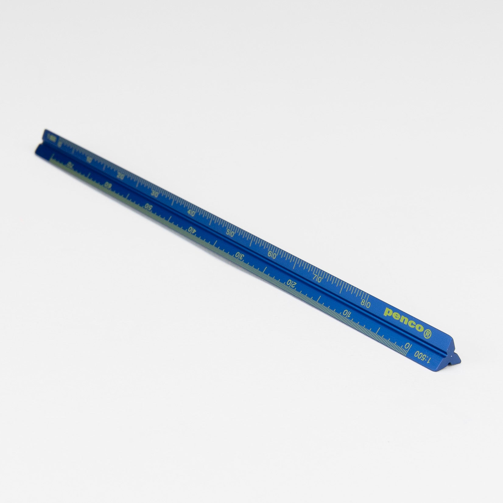 Penco Drafting Scale Zeichenlineal Dreikantlineal Ruler Lineal 15 cm aus Aluminium blue blau