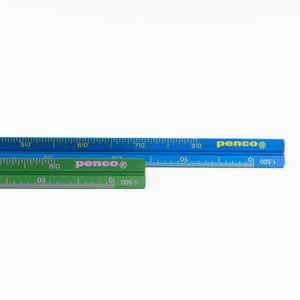 Penco Drafting Scale Zeichenlineal Ruler Lineal 30 cm aus Aluminium blue blauPenco Drafting Scale Zeichenlineal Dreikantlineal Ruler Lineal 15 cm aus Aluminium blue blau