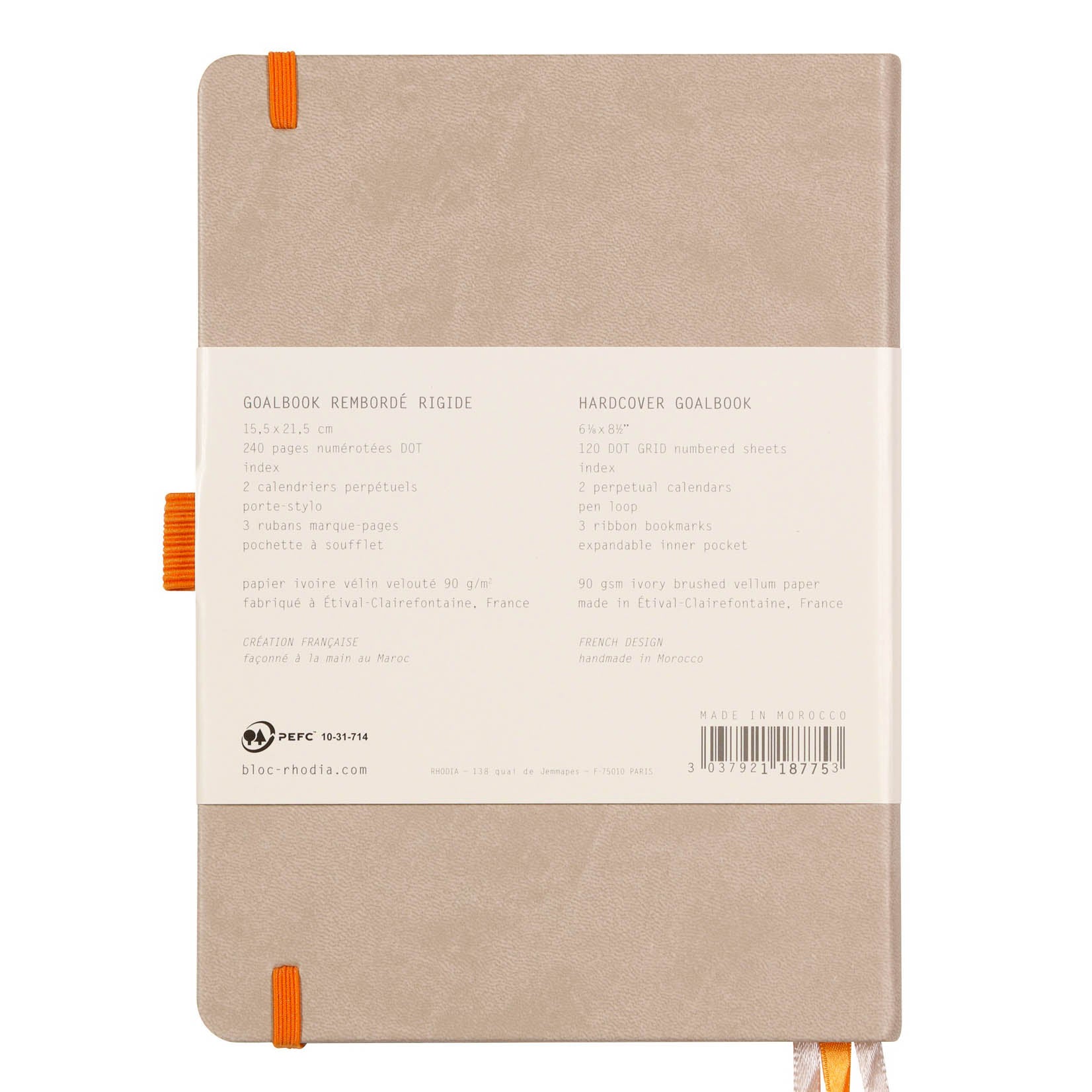 Rhodia Goalbook Hardcover Notebook Notizbuch A5 beige