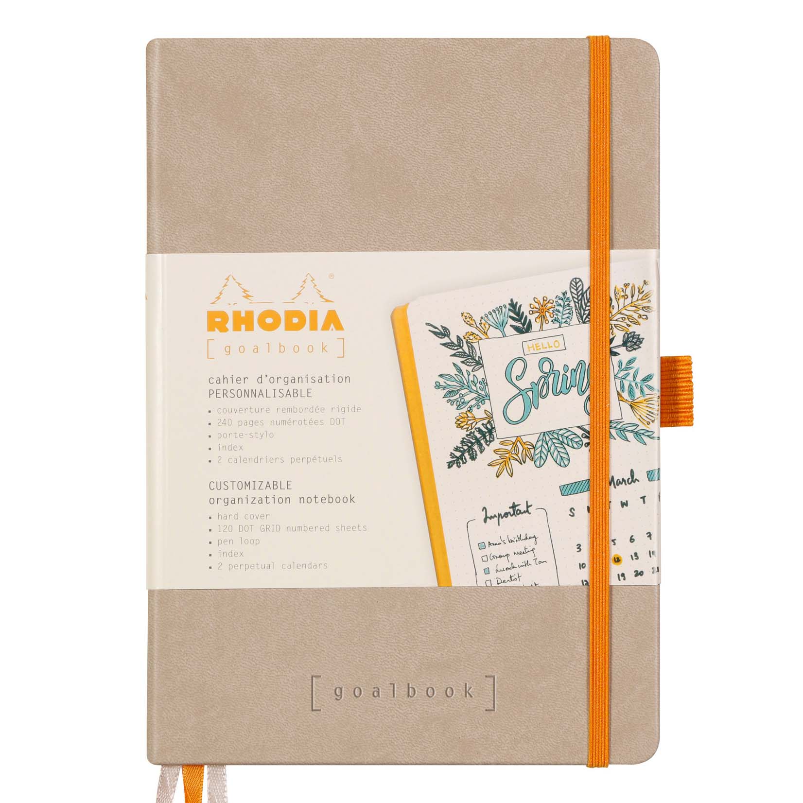 Rhodia Goalbook Hardcover Notebook Notizbuch A5 beige