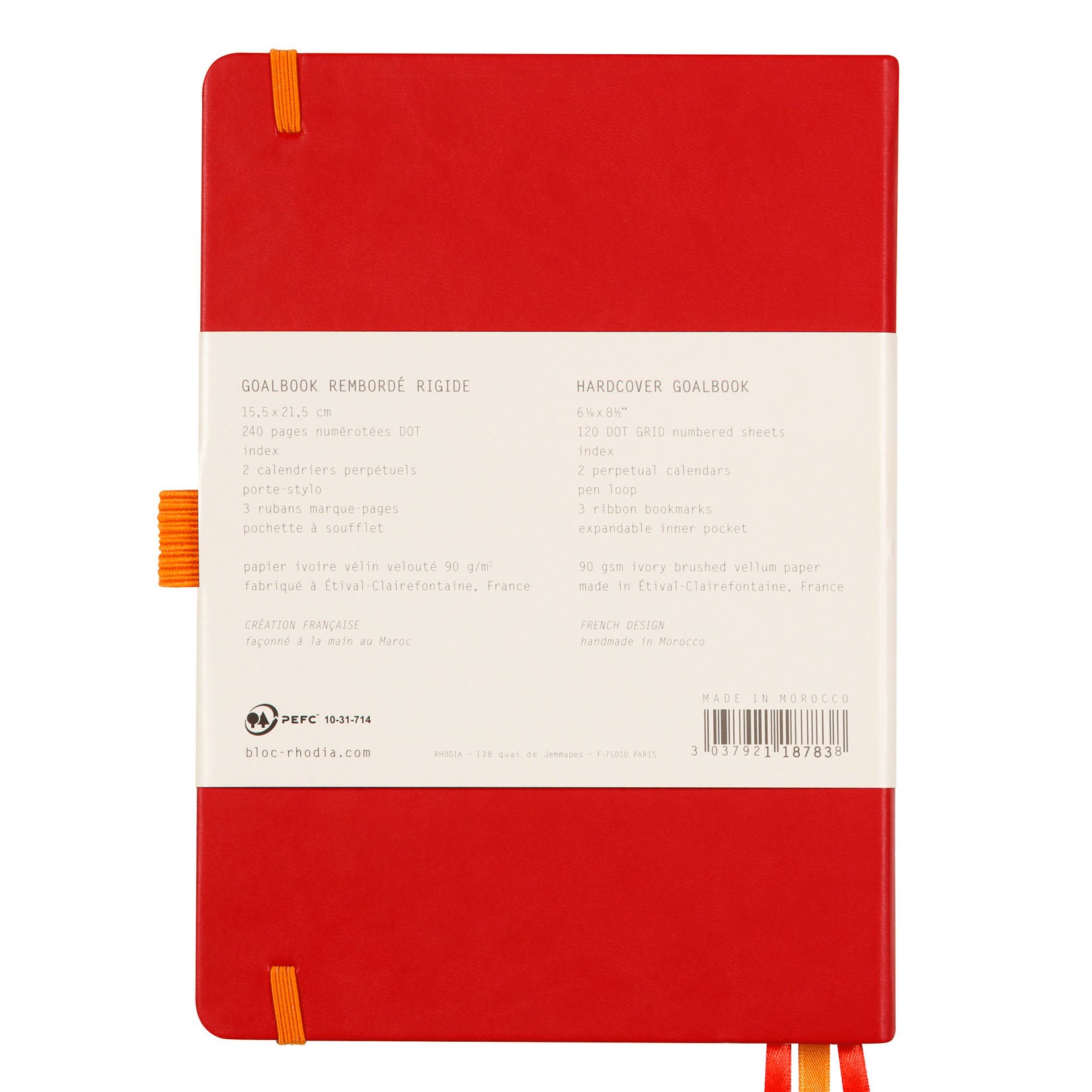 Rhodia Goalbook Hardcover Notebook Notizbuch A5 mohnrot rot