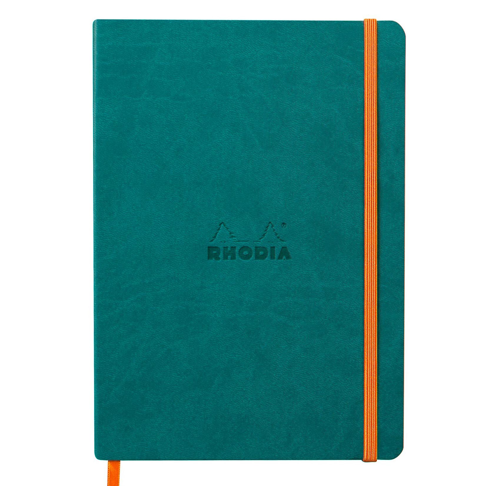 Rhodia Rhodiarama dot A5 Notebook Notizbuch Softcover pfaugrün grün