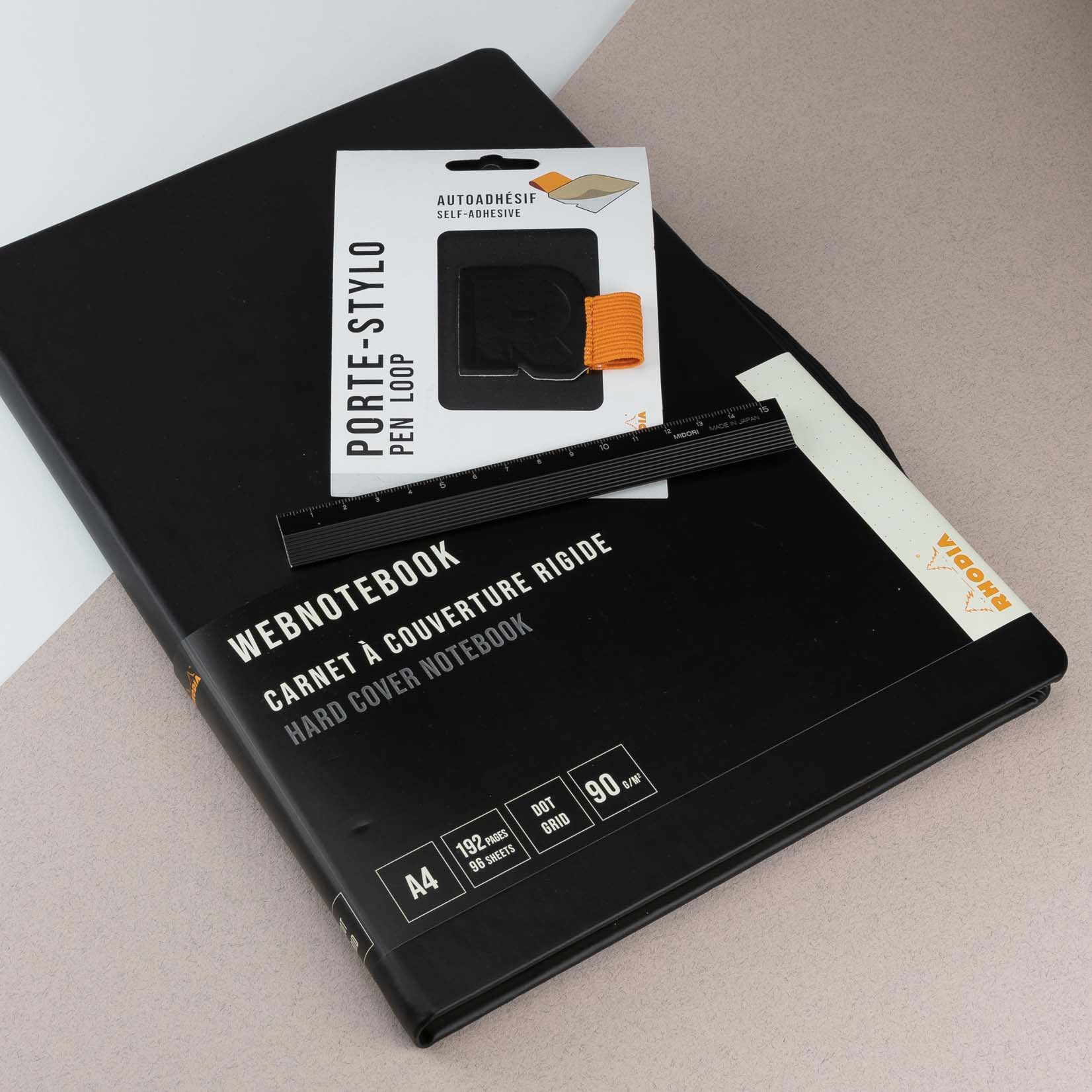 Rhodia Webnotebook 96 Blatt Dot Hardcover Notebook Notizbuch A4 schwarz