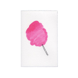 Scribble & Daub Klappkarte Candy Floss Zuckerwatte rosa pink handcoloriert