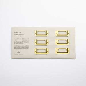Traveler's Company Brass Label Plates Messing Etikettenhalter 
