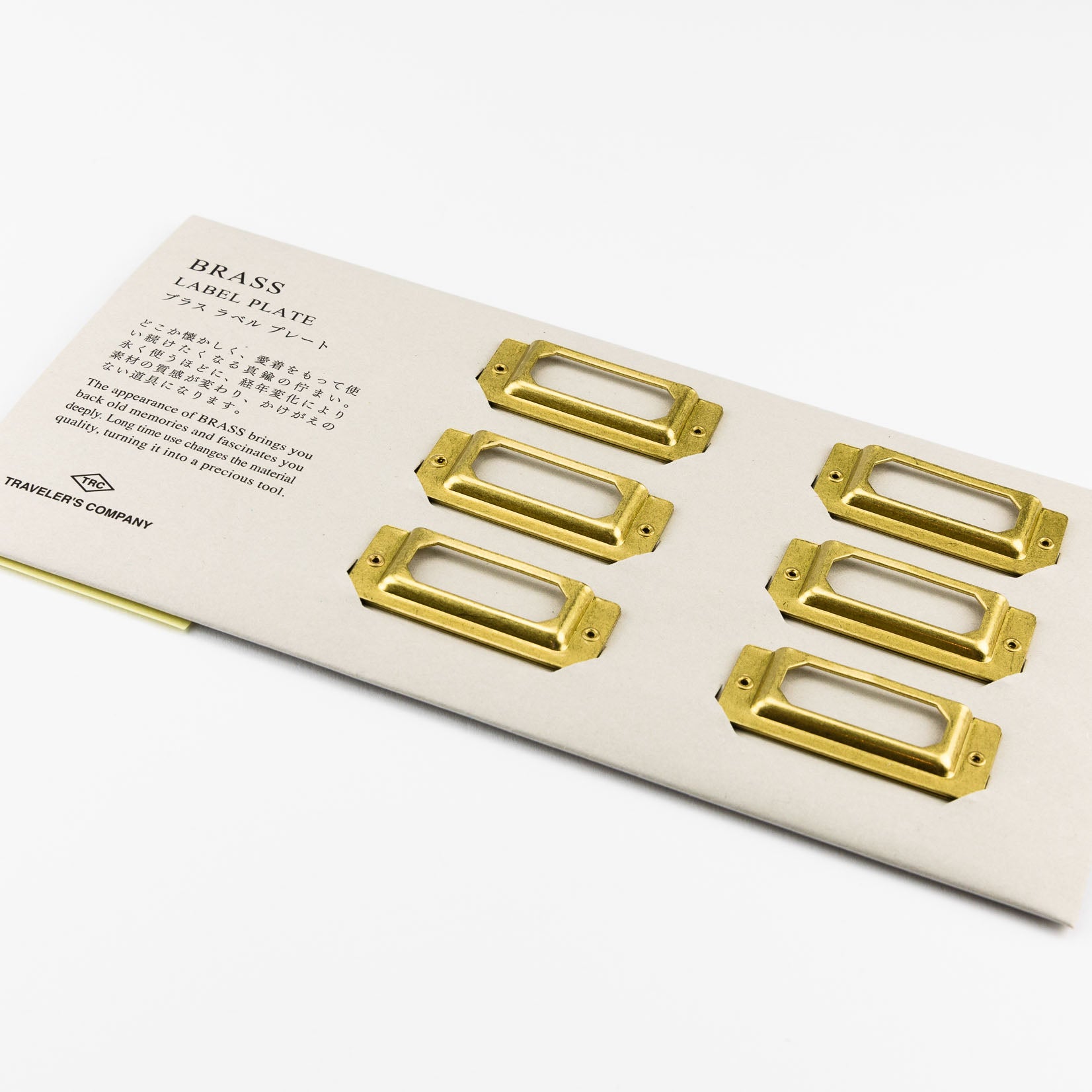 Traveler's Company Brass Label Plates Messing Etikettenhalter 