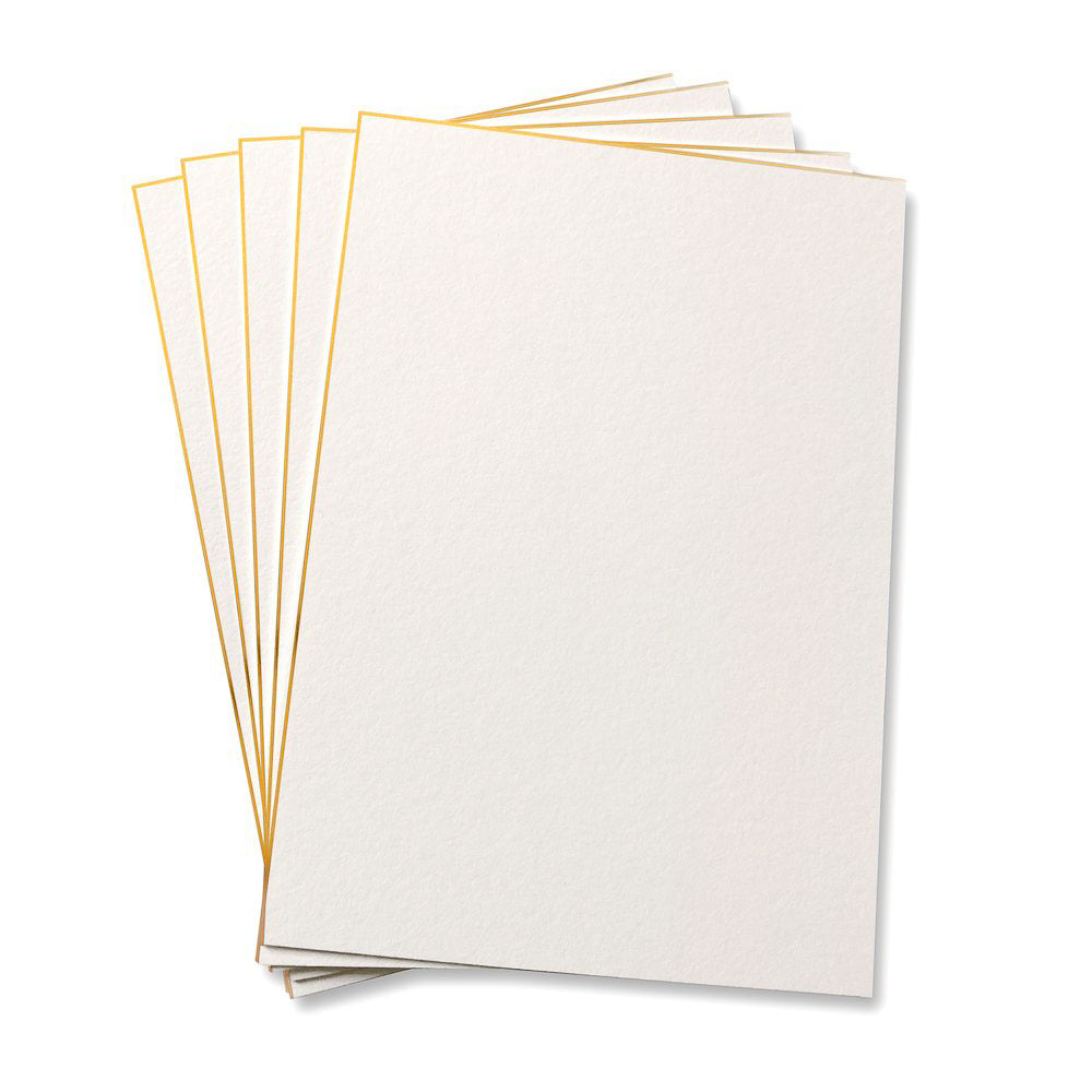 Werkstatt Höflich Letterpress Gestalten Postkarten Blanko Karten Farbschnitt gold