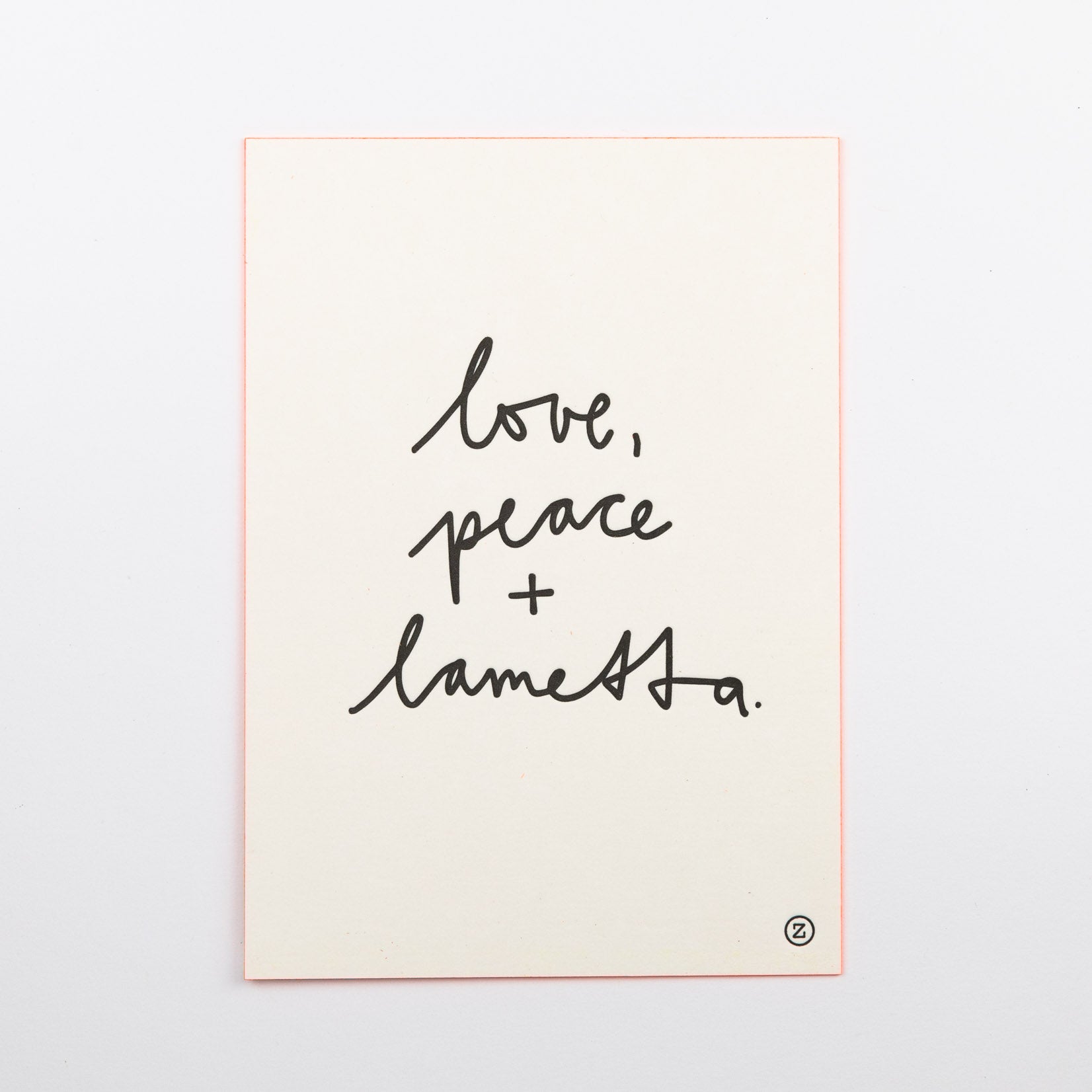 Werkstatt Höflich Karte love, peace and lametta